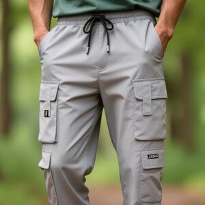 Men's Light Blue Cargo Pants